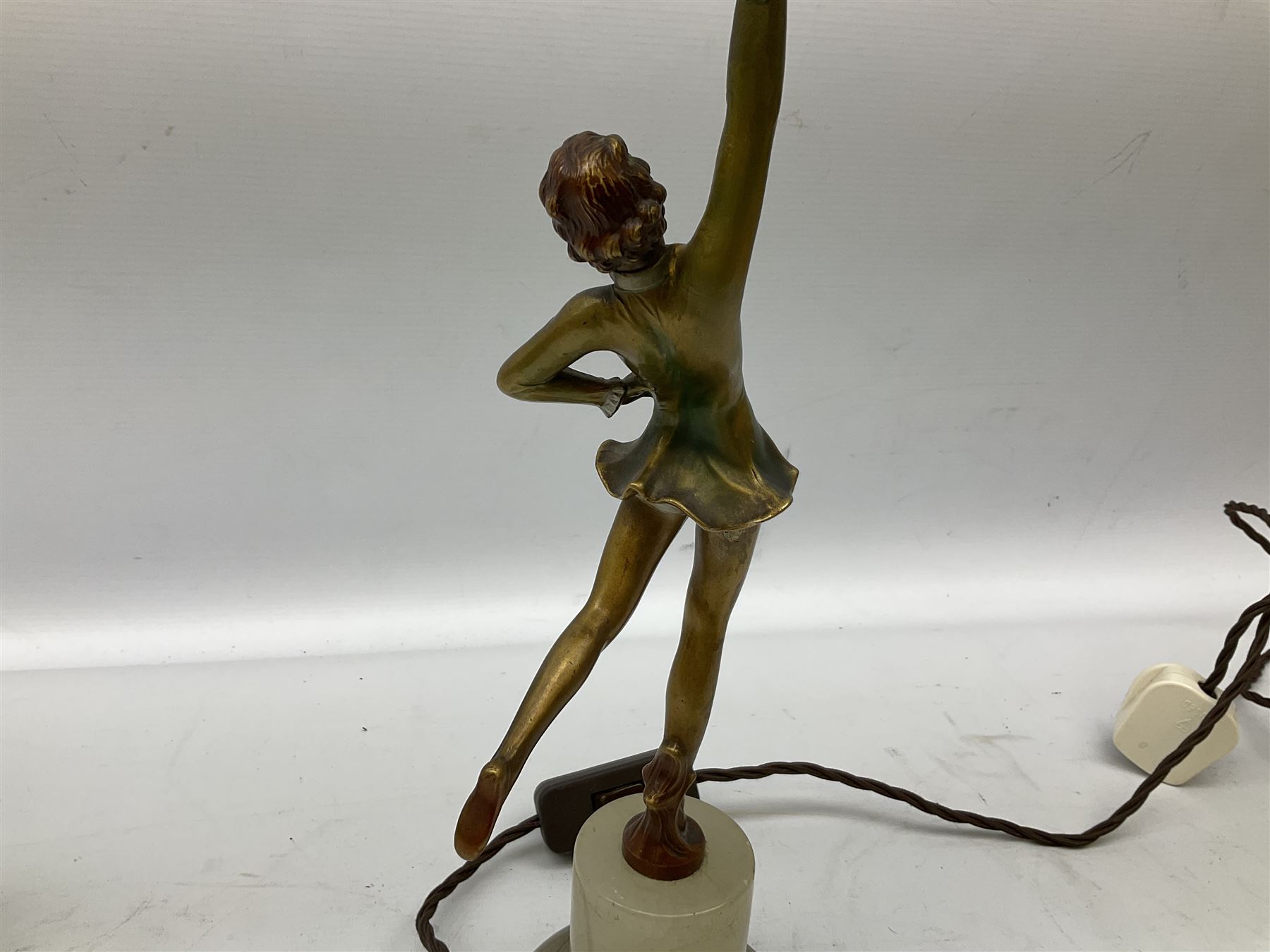 Art Deco spelter table lamp - Image 5 of 7