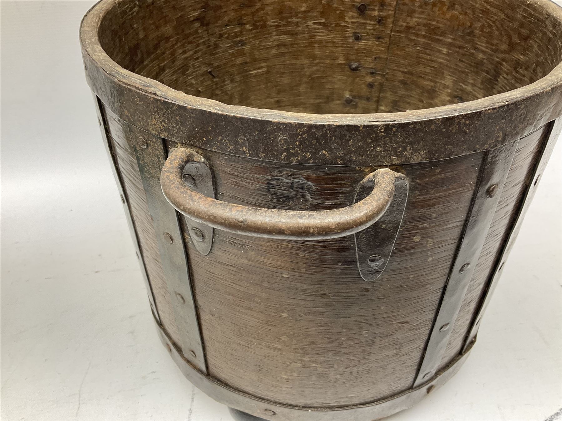 19th Century mahogany iron banded bucket - Image 3 of 4