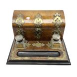 Victorian burr walnut and ebonised correspondence box