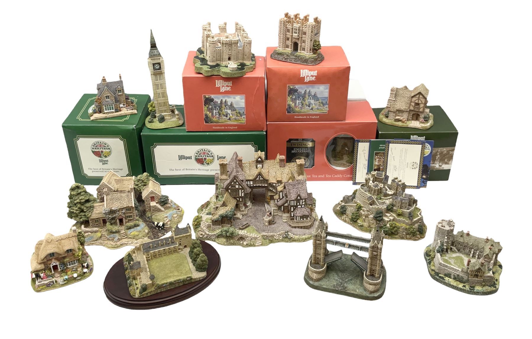 Thirteen Lilliput Lane models to include 'The King's Arms'