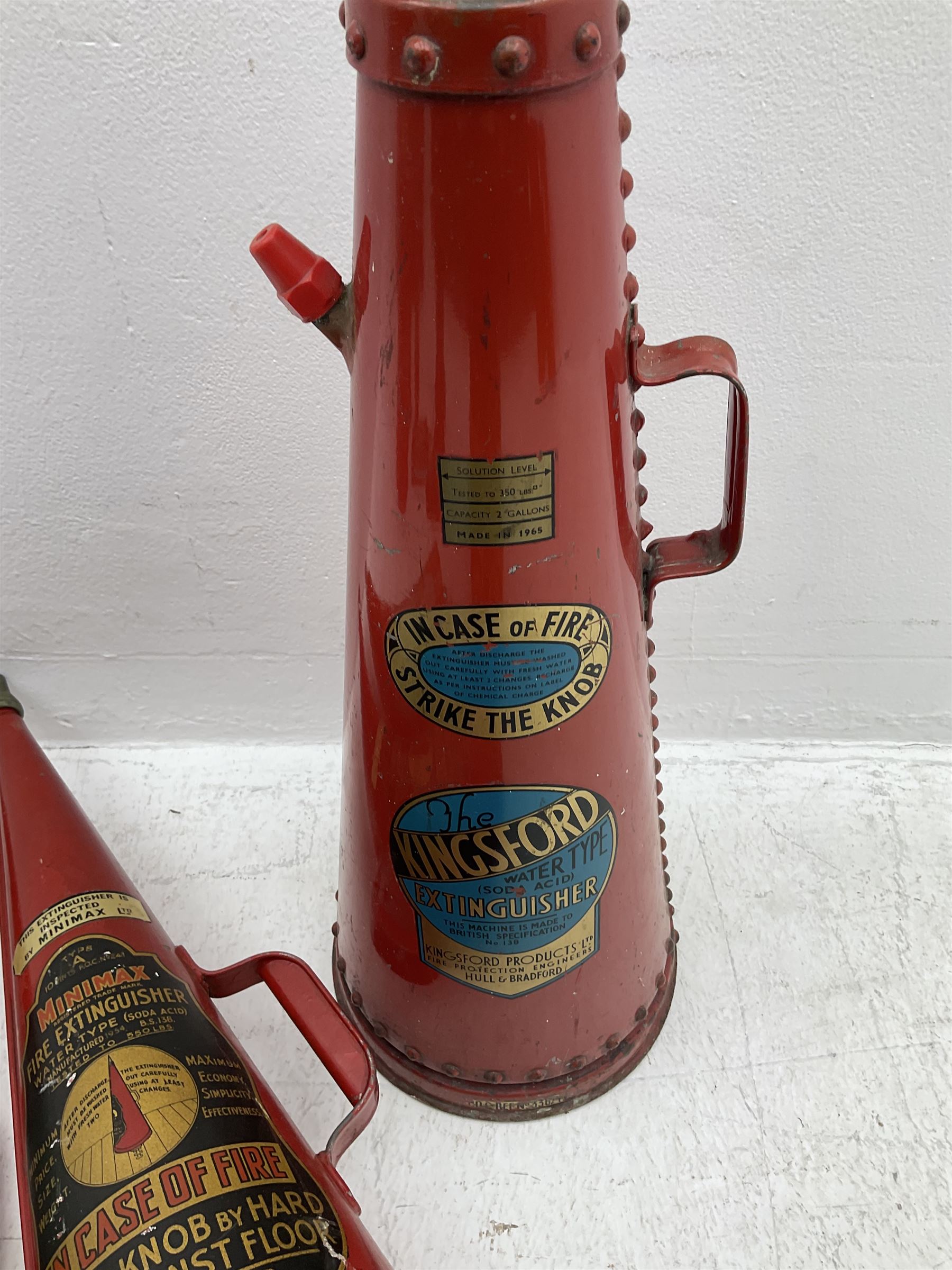 Kingsford fire extinguisher of riveted conical form - Image 4 of 4