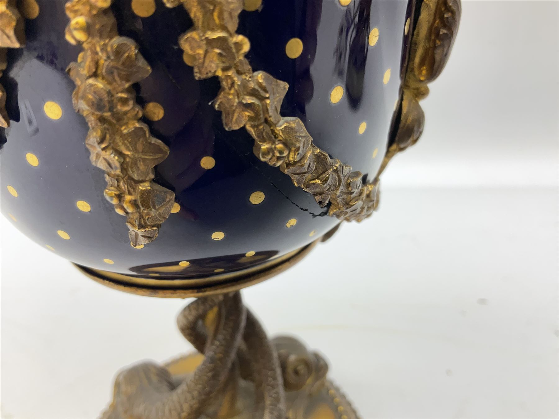 French Sevres ormolu mounted vase and cover - Image 4 of 5