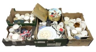 Quantity of commemorative ware to include boxed Royal Crown Derby