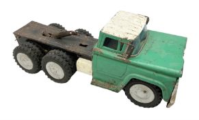 Chevrolet tin plate green painted truck