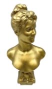 Composite gilt bust of a lady