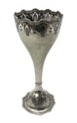 WMF silver plated vase with pierced decoration