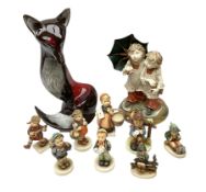 West German style figure modeled as a seated fox