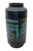 West German vase of cylindrical form with blue