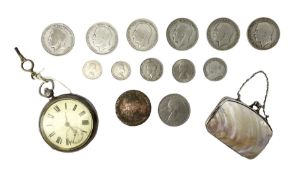 Key wound silver cased pocket watch