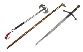 Two replica weapons
