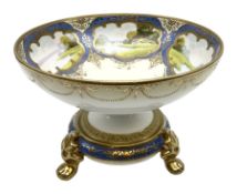 Noritake twin handled pedestal bowl