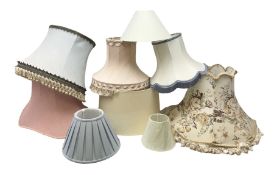 Collection lampshades in various styles