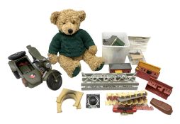 Action Man combination motorcycle and sidecar; Harrods 1998 teddy bear; quantity of Air Ministry swi