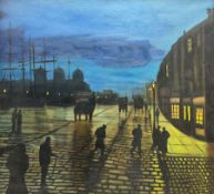 Northern British school (20th century): Night Workers on the Docks