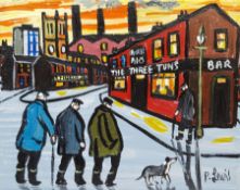 Phil Lewis (Northern British Contemporary): 'Old Codgers' Night Out at the Three Tuns Pub'