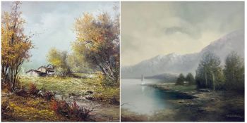 Karl Schmidbauer (Austrian 1921-1998): Lake Landscape