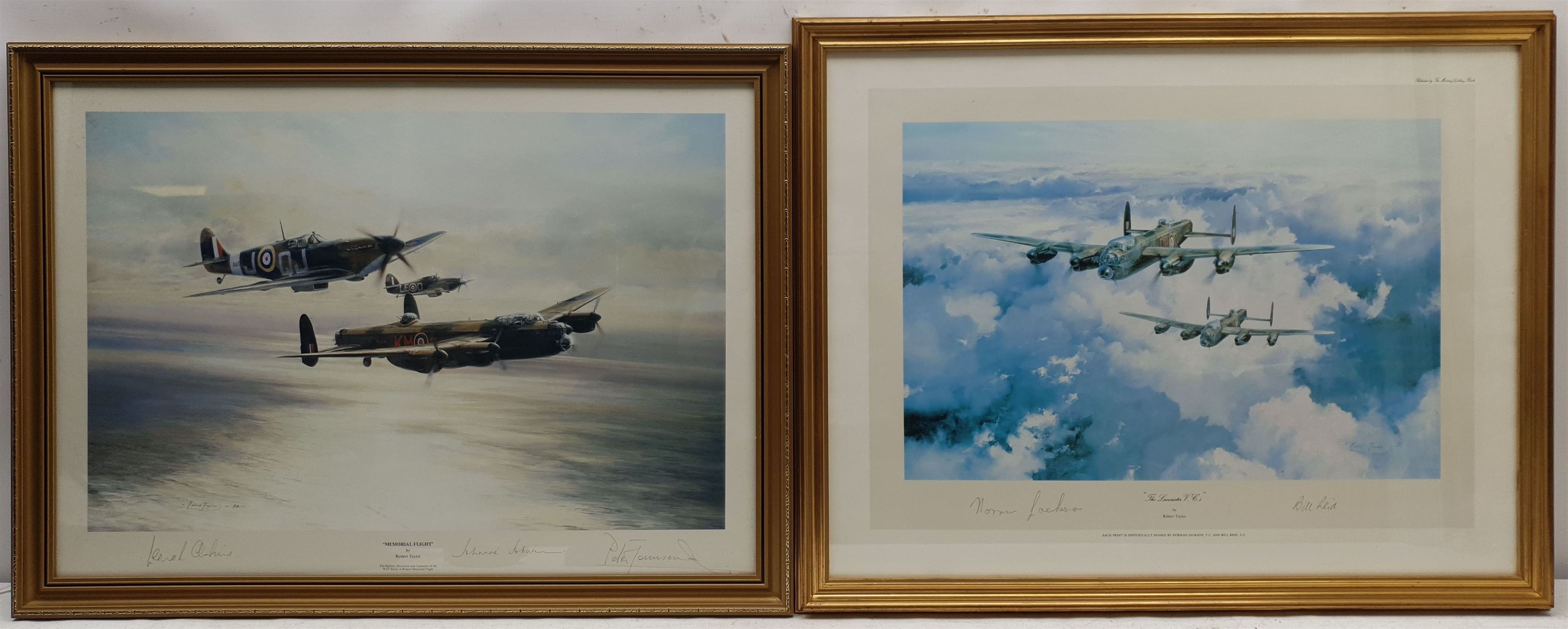 After Robert Taylor (British 1946-): 'Memorial Flight' 'The Lancaster VCs' and 'Lancaster'
