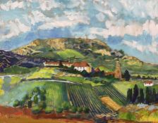 John Michael Saville (British 1922-2010): 'Village in Provence'