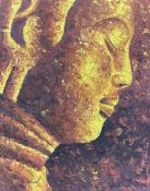 Chinese School (20th century): Portrait of Profile of Buddha