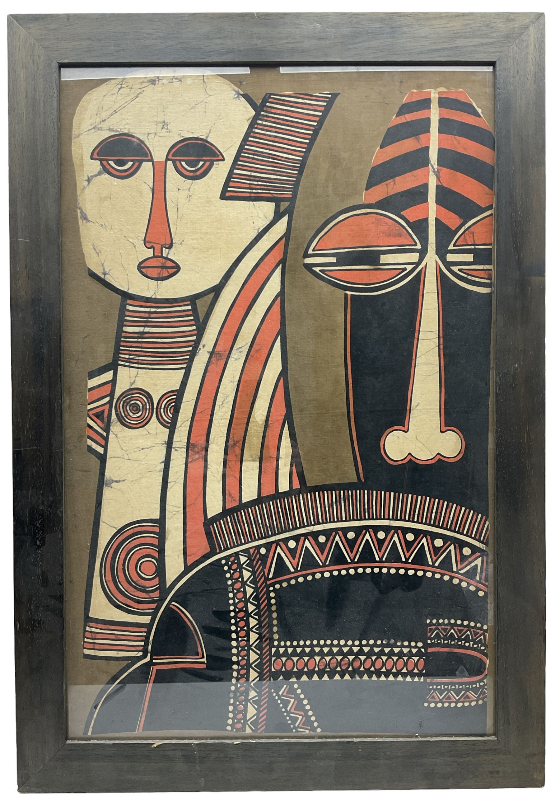 Australian School (20th century): Abstract Faces - Image 2 of 2