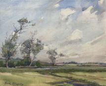 Frank McKelvey (Irish 1895-1974): Open Landscape with Trees