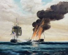 Peter Gerald Baker (British 20th century): American Naval Battle