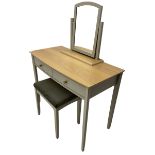 Grey and oak finish dressing table