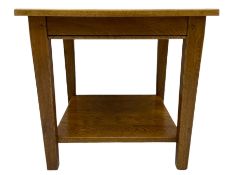 Campagne collection - Oak side table with shelf
