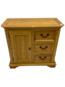 Light oak side cabinet