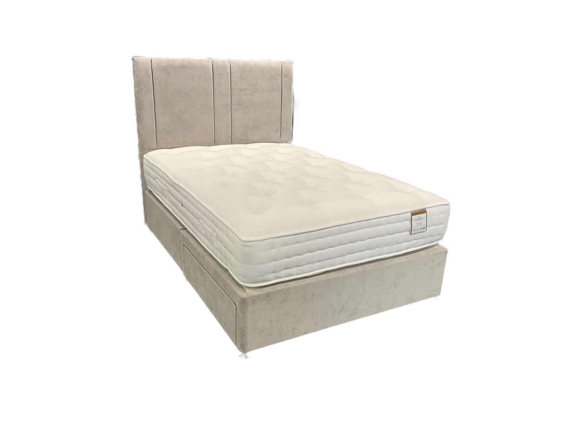 Highgrove - 4' 6' standard divan bed with headboard - Image 2 of 5