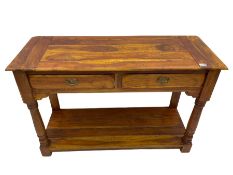 Hardwood console table