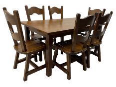 Rectangular oak dining table (150cm x 85cm