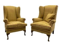 Pair of mid-20th century Georgian design armchairs