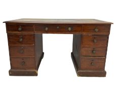 19th century mahogany twin pedestal desk