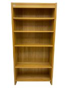 Light oak open bookcase