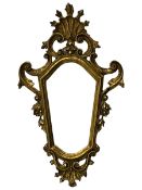 Small 19th century giltwood shell mirror