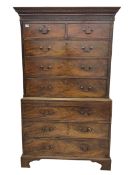 George III mahogany chest on chest