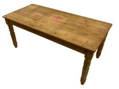 Victorian style pine farmhouse dining table