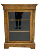 Victorian walnut pier display cabinet