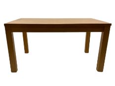 Light oak rectangular dining table