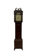 A 19th century unsigned mahogany veneered longcase clock c1820