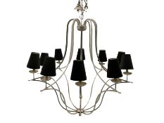 20th century aluminium chandelier centre light fitting