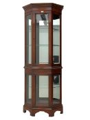 Wade - mahogany shaped front display cabinet