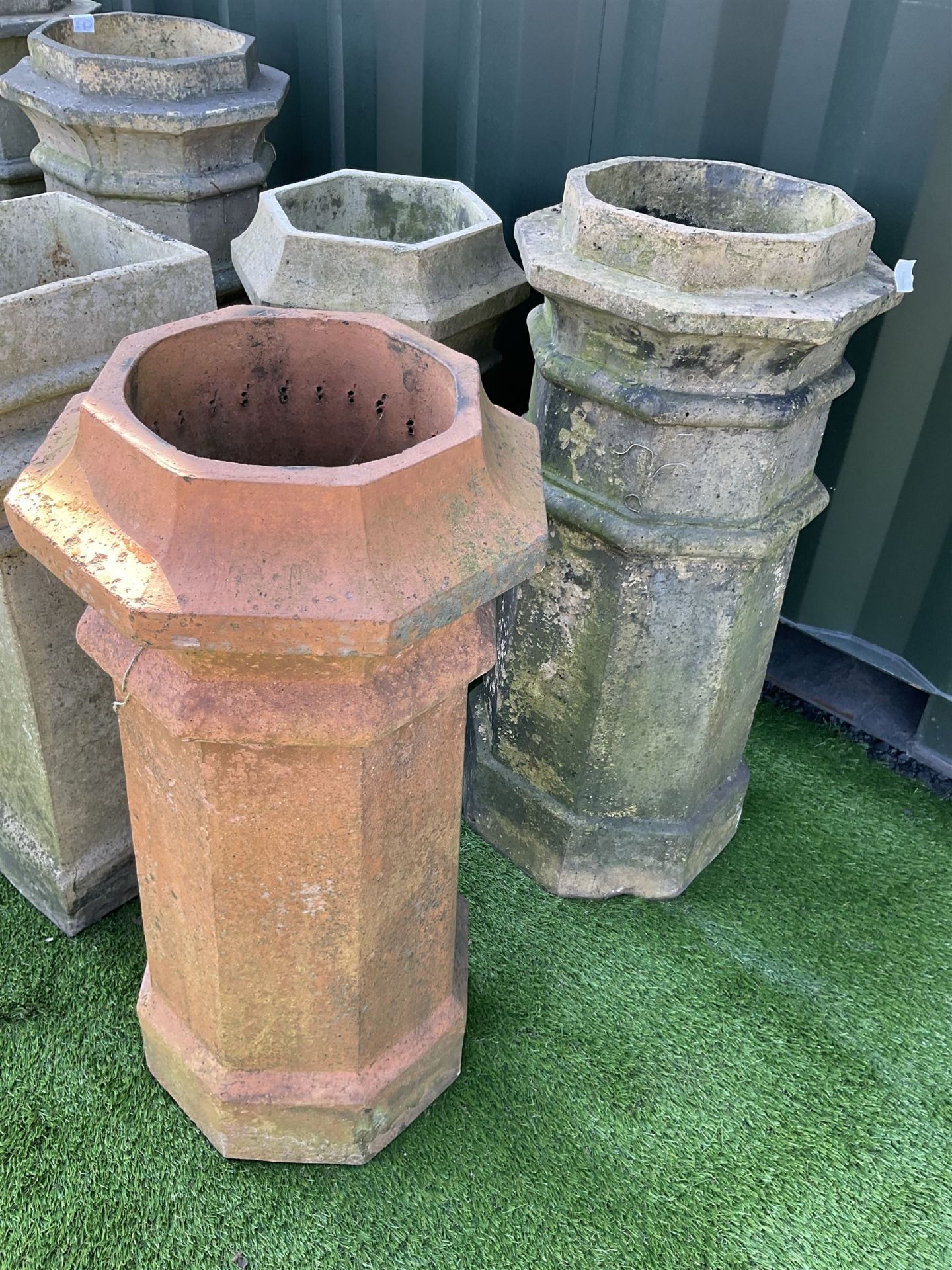 Ten Victorian terracotta chimney pots - Image 2 of 8