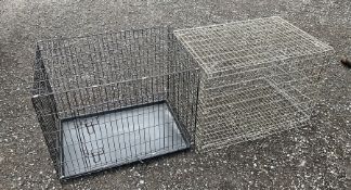 Pair of foldable metal dog cages - THIS LOT IS TO BE COLLECTED BY APPOINTMENT FROM DUGGLEBY STORAGE