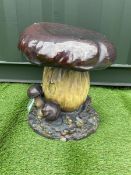 Early 20th century glazed stoneware garden mushroom - THIS LOT IS TO BE COLLECTED BY APPOINTMENT FRO
