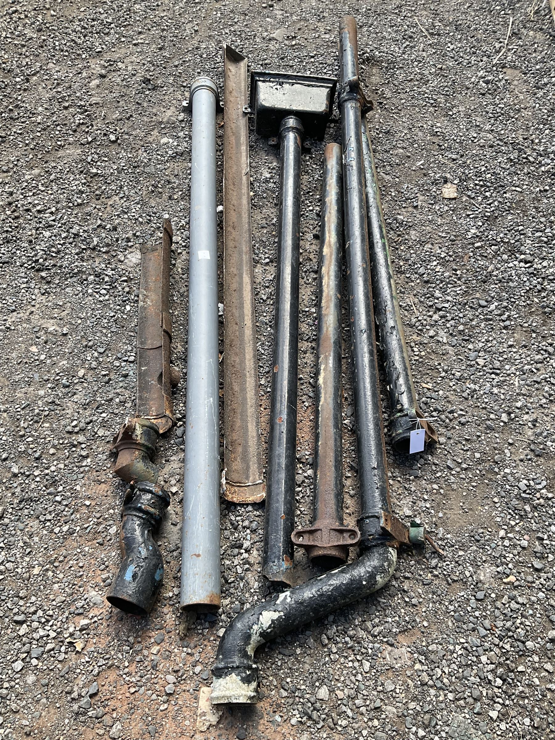 Quantity of cast iron drain pipes and hopper - THIS LOT IS TO BE COLLECTED BY APPOINTMENT FROM DUGG