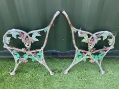 Cast iron garden bench ends