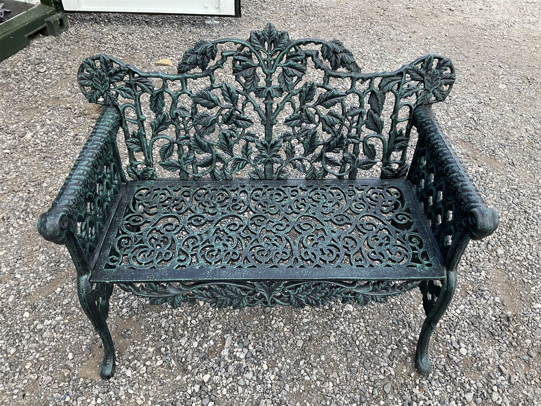 Victorian style cast iron garden bench