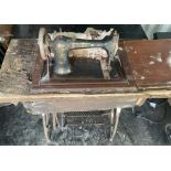 Sewing treddle table - THIS LOT IS TO BE COLLECTED BY APPOINTMENT FROM DUGGLEBY STORAGE